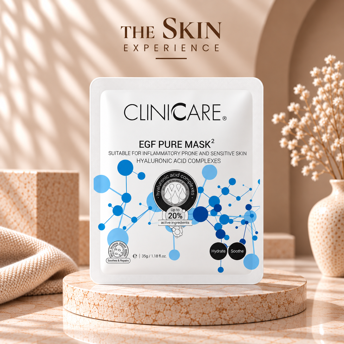 EGF Pure Mask² – Masque Apaisant, Hydratant & Régénérant
